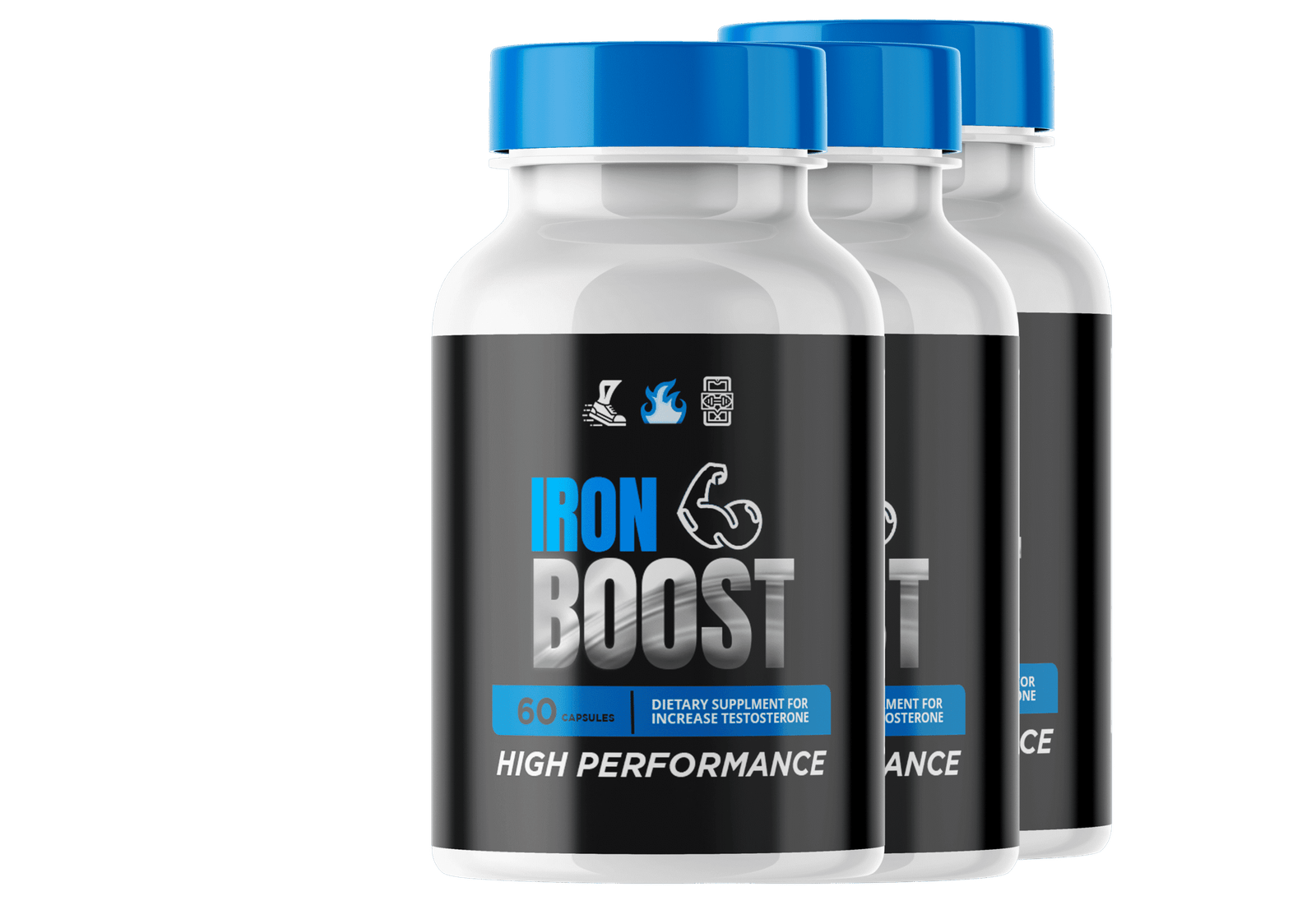 IronBoost Popular Package - 90 Days of Masculine Vitality - 3 Bottles Testosterone Formula